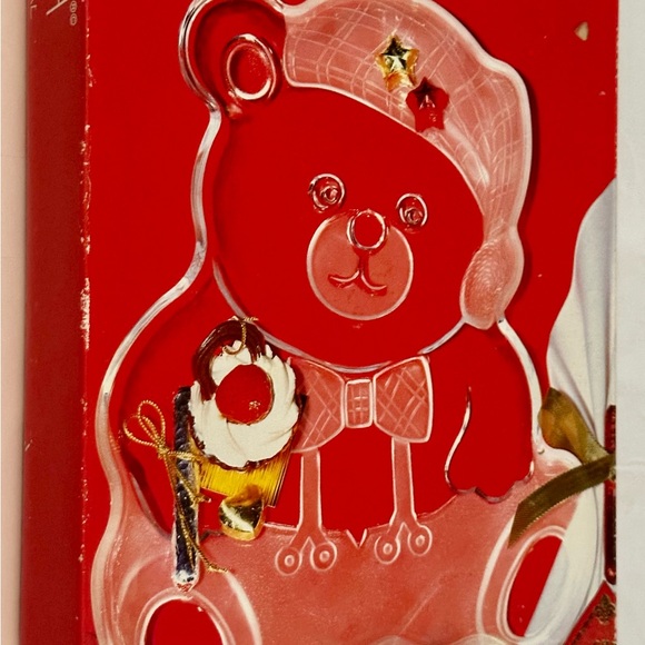 Mikasa Crystal Holiday Bear Platter 11.5” Serving Tray Made in Japan – Cute Deco - Picture 2 of 16